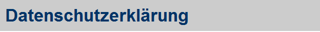 Datenschutzerkl�rung
